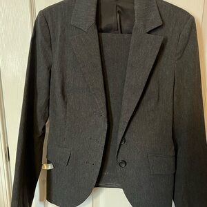 Classic Gray Women’s Pants and Blazer Set
